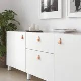 IKEA ÖSTERNÄS (ИКЕА ОСТЕРНЭС) — Кожаная ручка, дубленая кожа, 65 мм — фото 3