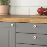 IKEA KLINGSTORP (ИКЕА КЛИНГСТОРП) — Ручка, крем/хром, 23 мм — фото 2