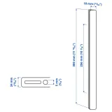 IKEA HACKÅS (ИКЕА ХАКОС) — Ручка, антрацит, 300 мм — фото 4