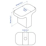 IKEA HACKÅS (ИКЕА ХАКОС) — Ручка, антрацит, 15 мм — фото 5