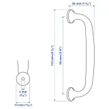 IKEA ENERYDA (ИКЕА ЕНЕРЙДА) — Рукоятка, черная, 112 мм — фото 3