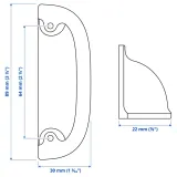 IKEA ENERYDA (ИКЕА ЕНЕРЙДА) — Ручка, хром, 89 мм — фото 6