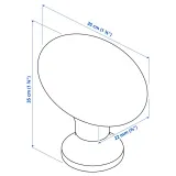 IKEA ENERYDA (ИКЕА ЕНЕРЙДА) — Ручка, черная, 35 мм — фото 4