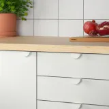 IKEA DRAGSMARK (ИКЕА ДРАГСМАРК) — Обжимная ручка, белая, 40 мм — фото 2