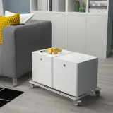IKEA INVALLNING (ИКЕА ИНВАЛЛНИНГ) — Тележка для коробок белая, 68x39 см — фото 5