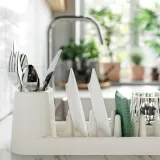 IKEA STÄMLING (ИКЕА СТЭМЛИНГ) — Подставка для сушки посуды, кремовая, 48 см — фото 5