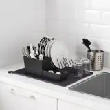 IKEA NYSKÖLJD (ИКЕА НУСКОЛЙД) — Сушильный коврик, темно-серый, 44x36 см — фото 3