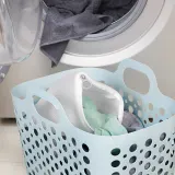 IKEA SLIBB (ИКЕА СЛИББ) — Мешок для белья, белый/серый — фото 2