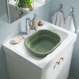 IKEA PEPPRIG (ИКЕА ПЕППРИГ) — Чаша для мытья, складная/зеленая, 10 л — фото 5