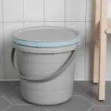 IKEA PEPPRIG (ИКЕА ПЕППРИГ) — Ведро с крышкой, состоящее из 3 частей, серое/синее — фото 5
