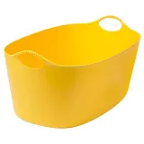 IKEA TORKIS (ИКЕА ТОРКИС) — Корзина для белья Flexi внутри/снаружи, желтая, 35 л — фото 1