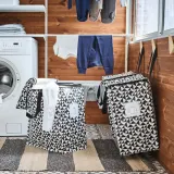 IKEA KNALLA (ИКЕА КНАЛЛА) — Сумка, черная/белая, 40x25x47 см/47 л — фото 6