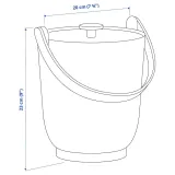 IKEA FARMARKVAST (ИКЕА ФАРМАРКВАСТ) — Контейнер с крышкой для органических отходов, серо-зеленый, 4 л — фото 8