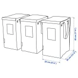 IKEA DIMPA (ИКЕА ДИМПА) — Раздельный мешок для мусора, белый/темно-серый/светло-серый, 22x35x45 см/35 л — фото 5