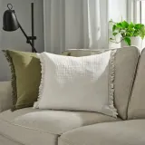 IKEA VALLKRASSING (ИКЕА ВАЛЛКРАССИНГ) — Наволочка, кремовая, 50x50 см — фото 2
