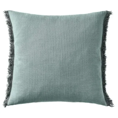 IKEA VALLKRASSING (ИКЕА ВАЛЛКРАССИНГ) — Наволочка, светло-сине-серая, 50x50 см