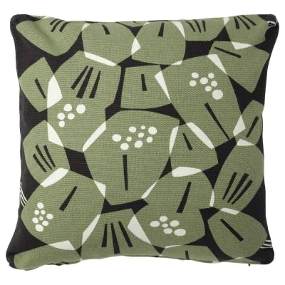 IKEA UNDERBLOMMA (ИКЕА УНДЕРБЛОММА) — Наволочка, черный/серый, 50x50 см