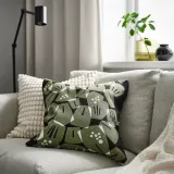 IKEA UNDERBLOMMA (ИКЕА УНДЕРБЛОММА) — Наволочка, черный/серый, 50x50 см — фото 2