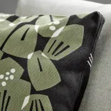 IKEA UNDERBLOMMA (ИКЕА УНДЕРБЛОММА) — Наволочка, черный/серый, 50x50 см — фото 4