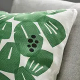 IKEA UNDERBLOMMA (ИКЕА УНДЕРБЛОММА) — Наволочка, белый/зеленый, 50x50 см — фото 4