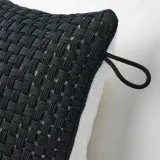 IKEA TOFTÖ (ИКЕА ТОФТО) — Наволочка, черная, для улицы/дома, 50x50 см — фото 4