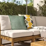 IKEA TOFTÖ (ИКЕА ТОФТО) — Наволочка, темно-серо-зеленая, открытая/внутренняя, 50x50 см — фото 3