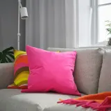 IKEA SANELA (ИКЕА САНЕЛА) — Наволочка, ярко-розовая, 50x50 см — фото 2