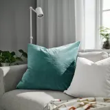 IKEA SANELA (ИКЕА САНЕЛА) — Наволочка, темно-серо-бирюзовая, 65x65 см — фото 2