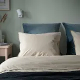 IKEA SANELA (ИКЕА САНЕЛА) — Наволочка, темно-серо-бирюзовая, 65x65 см — фото 5