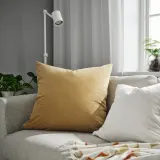 IKEA SANELA (ИКЕА САНЕЛА) — Наволочка, бежево-желтая, 65x65 см — фото 2