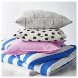 IKEA ODDNY (ИКЕА ОДДНЙ) — Наволочка, кремовый/черный точечный рисунок, 50x50 см — фото 5