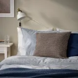 IKEA MOROTSMOTT (ИКЕА МОРОТСМОТТ) — Наволочка, серо-бежевый/антрацит, 50x50 см — фото 2