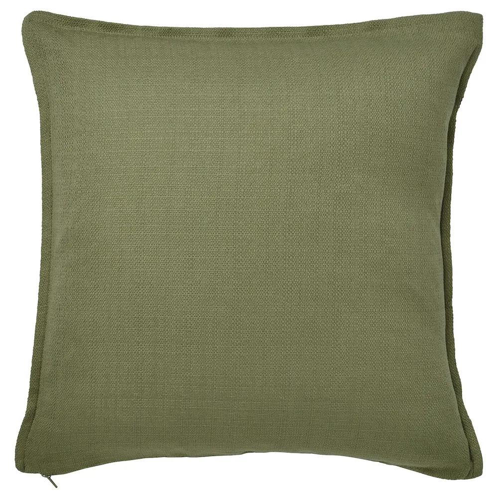 IKEA LAGERPOPPEL (ИКЕА ЛАГЕРПОППЕЛ) — Наволочка, серо-зеленая, 50x50 см