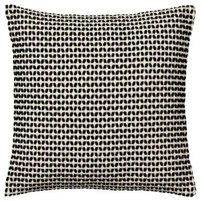 IKEA KUSTFLY (ИКЕА КУСТФЛЙ) — Наволочка, бежевый/черный, 50x50 см