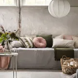IKEA KRANSBORRE (ИКЕА КРАНСБОРРЕ) — Подушка, светло-розовая, 40 см — фото 3