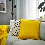 IKEA GURLI (ИКЕА ГУРЛИ) — Наволочка, желтая, 50x50 см — фото 4