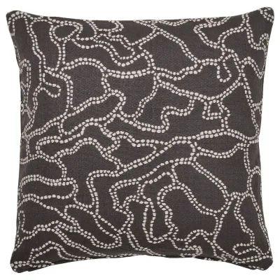 IKEA GULDFLY (ИКЕА ГУЛДФЛЙ) — Наволочка, антрацит/кремовый, 50x50 см