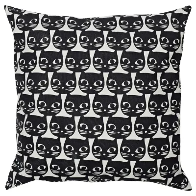 IKEA GERDIE (ИКЕА ГЕРДИЕ) — Подушка, белый/черный кот, 40x40 см