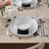 IKEA VÅRKLYNNE (ИКЕА ВОРКЛУННЕ) — Коврик, черный/белый дизайн, 36x29 см — фото 3