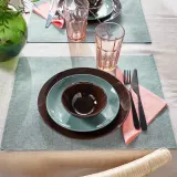 IKEA SVARTSENAP (ИКЕА СВАРТСЕНАП) — Коврик, зелено-голубой, 35x45 см — фото 3