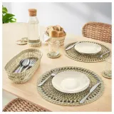 IKEA PENNFISK (ИКЕА ПЕННФИСК) — Коврик, натуральный/сиреневый, ручная работа, 37 см — фото 5