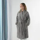 IKEA ROCKÅN (ИКЕА РОКОН) — Халат, серый, L/XL — фото 5