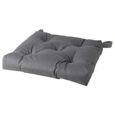 IKEA MALINDA (ИКЕА МАЛИНДА) — Подушка для стула, серая, 40/35x38x7 см