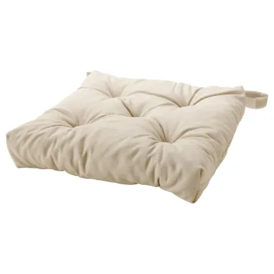 IKEA MALINDA (ИКЕА МАЛИНДА) — Подушка для стула, светло-бежевая, 40/35x38x7 см