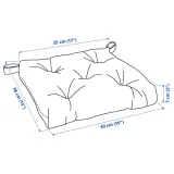 IKEA MALINDA (ИКЕА МАЛИНДА) — Подушка для стула, бежевая, 40/35x38x7 см — фото 5