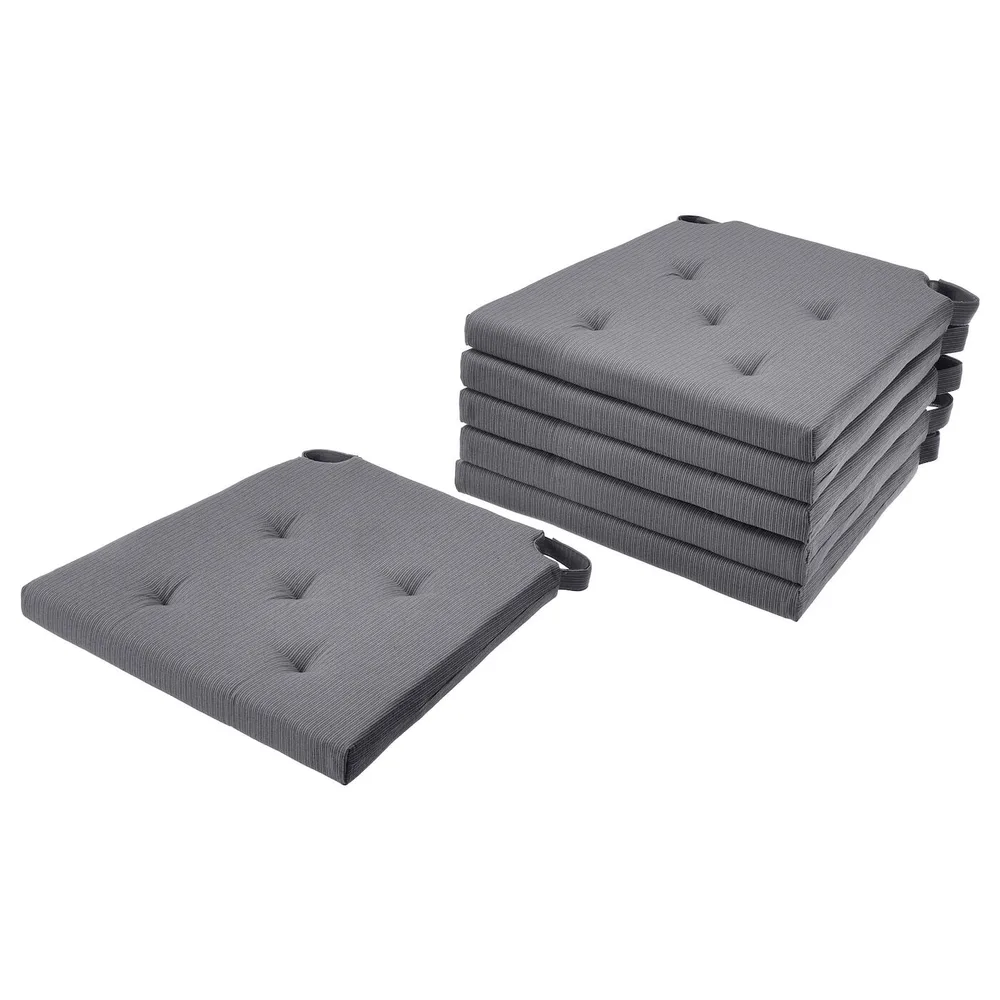IKEA JUSTINA (ИКЕА ЙУСТИНА) — Подушка для стула, серая, 42/35x40x4 см
