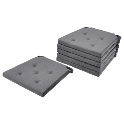 IKEA JUSTINA (ИКЕА ЙУСТИНА) — Подушка для стула, серая, 42/35x40x4 см
