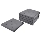 IKEA JUSTINA (ИКЕА ЙУСТИНА) — Подушка для стула, серая, 42/35x40x4 см — фото 1