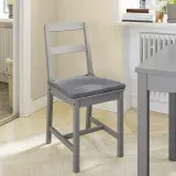 IKEA JUSTINA (ИКЕА ЙУСТИНА) — Подушка для стула, серая, 42/35x40x4 см — фото 2