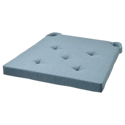 IKEA JUSTINA (ИКЕА ЙУСТИНА) — Подушка для стула, серо-голубая, 42/35x40x4 см